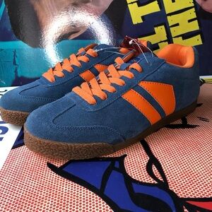 BNIB Dunnit Royal Blue/Orange Men's Sneakers, 8&10US